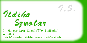 ildiko szmolar business card